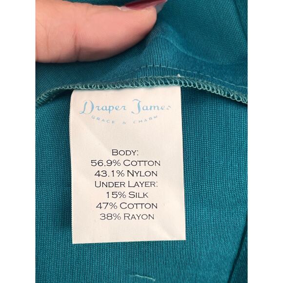 Draper James by Net-A-Porter Lace Mini Dress Teal/Black Women's Size 6 NWT - Picture 9 of 12